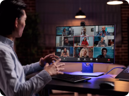 A team communication view showing how members prefer to exchange information