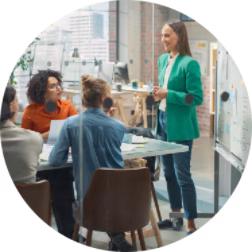 A facilitator leading a Team Dynamics workshop session