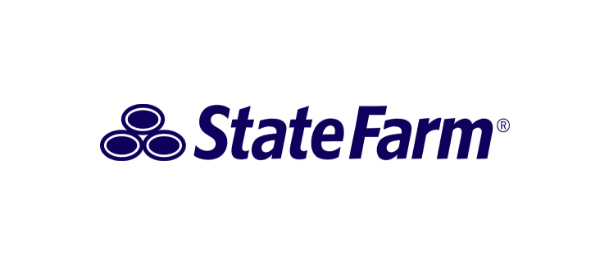 The image shows the State Farm logo, featuring the text "State Farm" alongside an icon of three interlocking ovals, each containing a different symbol. The logo is in dark blue on a transparent background. Get started with a Wonderlic demo to see how it complements your branding needs.